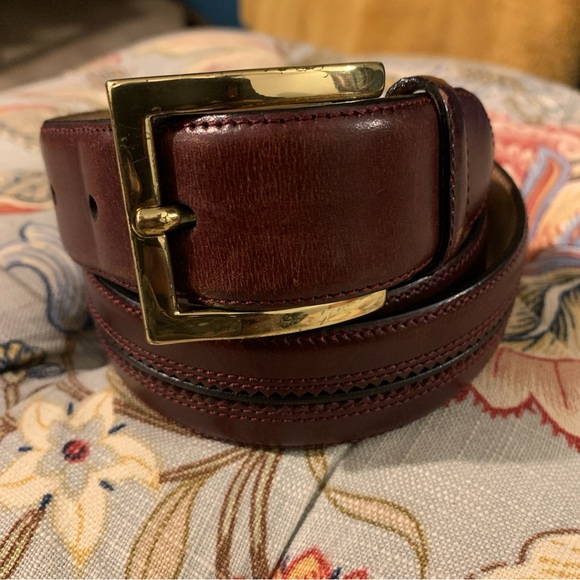 Mezlan | Accessories | Mezlan Genuine Brown Black Belt Leather Belt ...